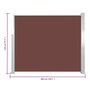 Voir la diapositive 6 : VIDAXL Auvent lateral retractable 120 x 300 cm Marron