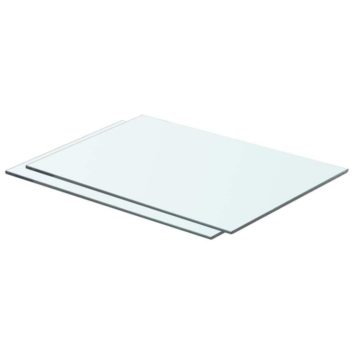 VIDAXL Panneaux d'etagere 2 pcs Verre Transparent 50 x 30 cm