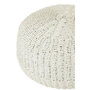 Voir la diapositive 2 : Paris Prix Pouf Rond à Rayure  Tissage  50cm Blanc