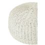 Voir la diapositive 2 : Paris Prix Pouf Rond à Rayure  Tissage  50cm Blanc