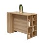 Voir la diapositive 6 : FIVE Ilot central 2 portes et 6 niches effet bois naturel ABANA - Beige