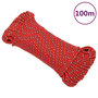 Voir la diapositive 1 : VIDAXL Corde de bateau Rouge 3 mm 100 m Polypropylene