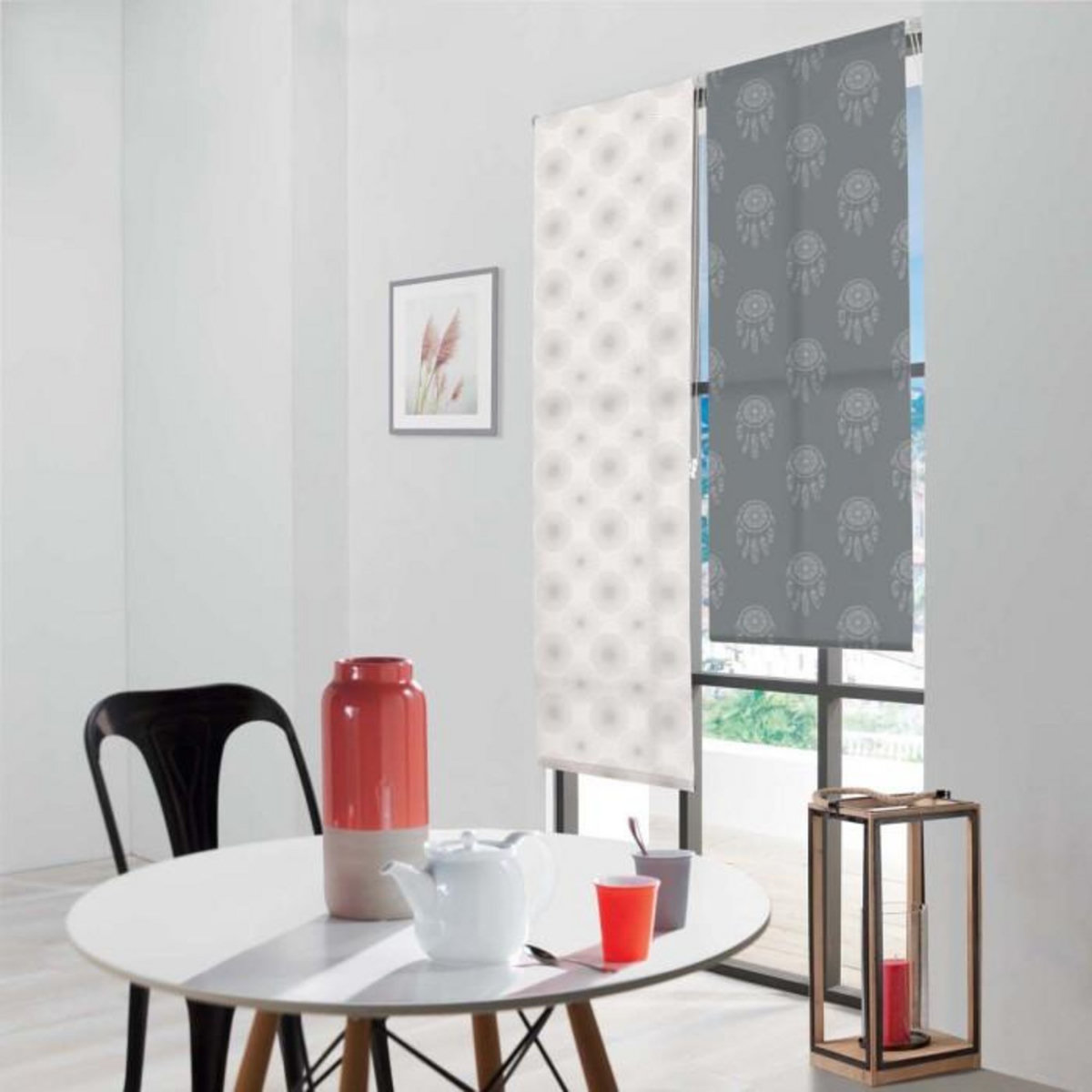 Paris Prix Store Enrouleur Tamisant  Ozonia  120x180cm Blanc