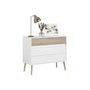 Voir la diapositive 3 : PARISOT Commode - AALBORG - 3 tiroirs - Blanc - Style scandinave - 90,8 x 40 x 77,5 - PARISOT