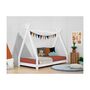 Voir la diapositive 3 : BENLEMI Lit simple en bois NAKANA tipi Blanc 90x160cm