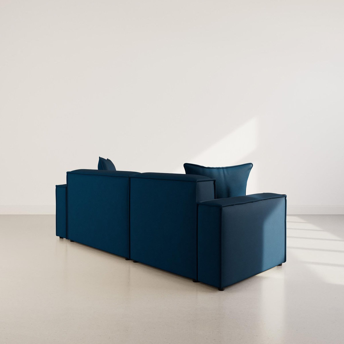 BEST MOBILIER Atlas - canapé d'angle réversible 4 places en velours texturé