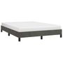 Voir la diapositive 4 : VIDAXL Cadre de lit sans matelas gris fonce 140x190 cm velours
