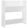 Voir la diapositive 5 : VIDAXL Armoires a chaussures murales 4 pcs blanc brillant 60x18x60 cm