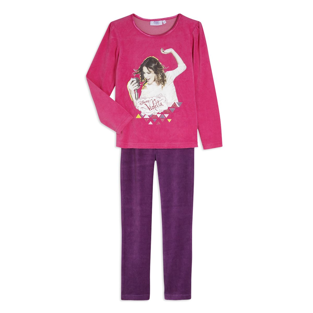 Violetta pyjama velours  fille du 8 au 16 ans