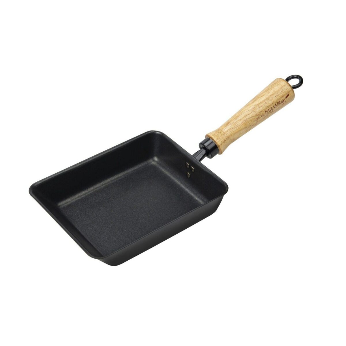 MYWAY Poêle à omelette japonaise - 38 x 15cm - En acier carbone -  Compatible toutes plaques de cuisson pas cher 