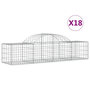 Voir la diapositive 2 : VIDAXL Paniers a gabions arques 18 pcs 200x50x40/60 cm fer galvanise