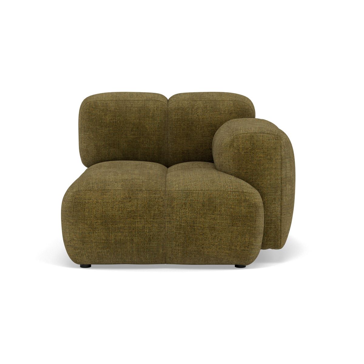 LISA DESIGN Grace - module d'assise droit en velours texturé