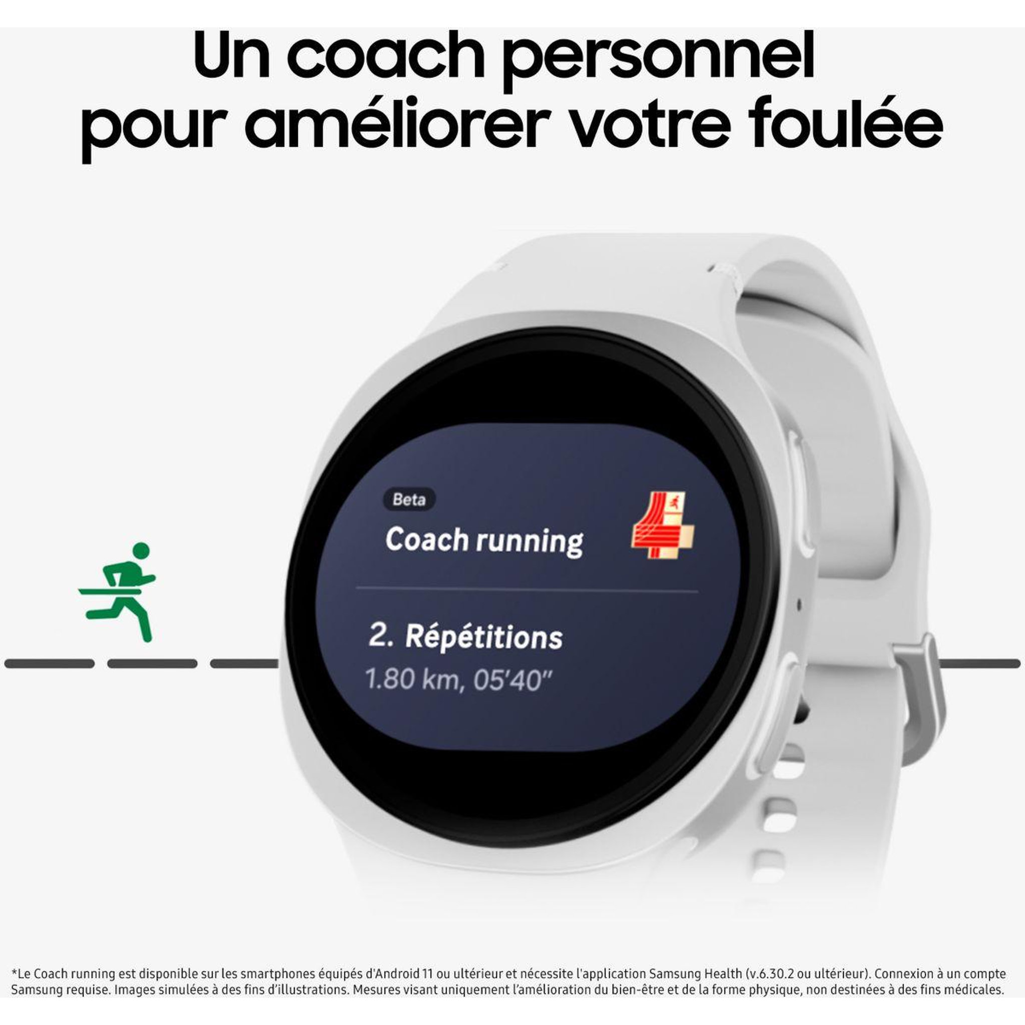 Voir la diapositive 5 : Samsung Montre connectée galaxy watch8 graphite 44mm 4g