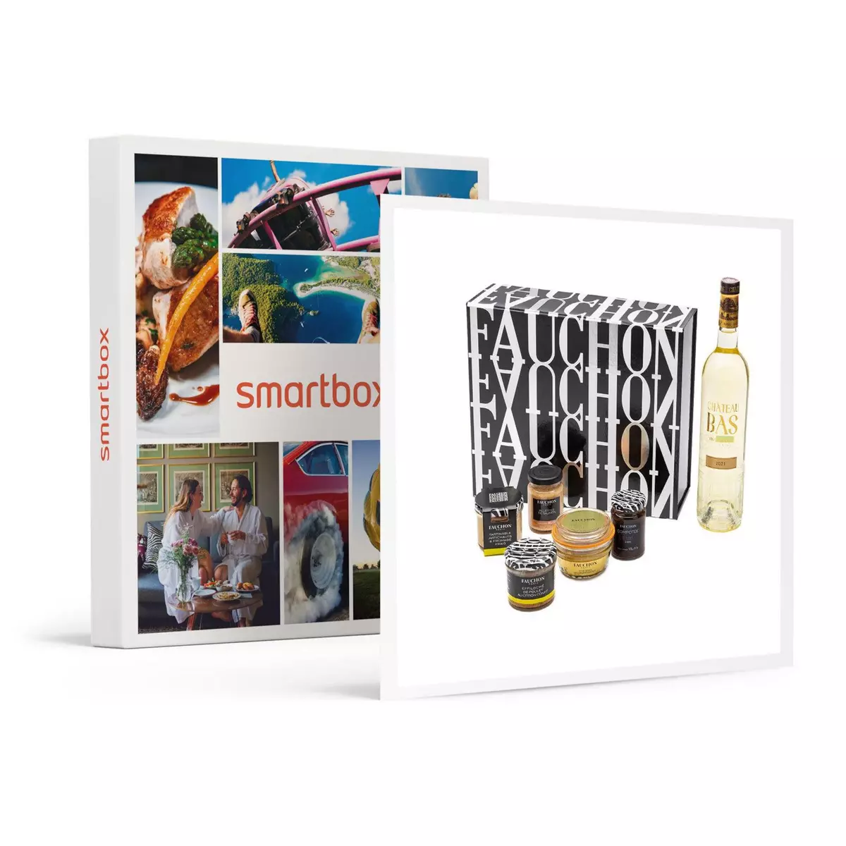 Smartbox Coffret Essentiel blanc Fauchon : délices salés et vin livrés à domicile - Coffret Cadeau Gastronomie