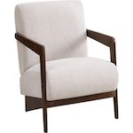 Habitat et Jardin Fauteuil intérieur scandinave en bois et tissu  Lena  - Beige