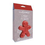 SCRAPCOOKING 6 moules en silicone bonhomme en pain d'épices