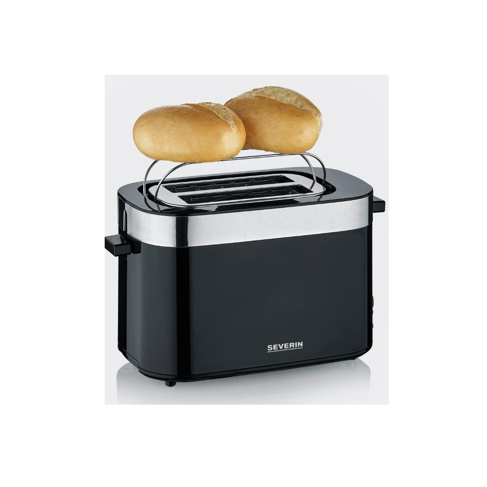 Voir la diapositive 3 : SEVERIN Grille-pains 2 fentes 800w noir - AT9264