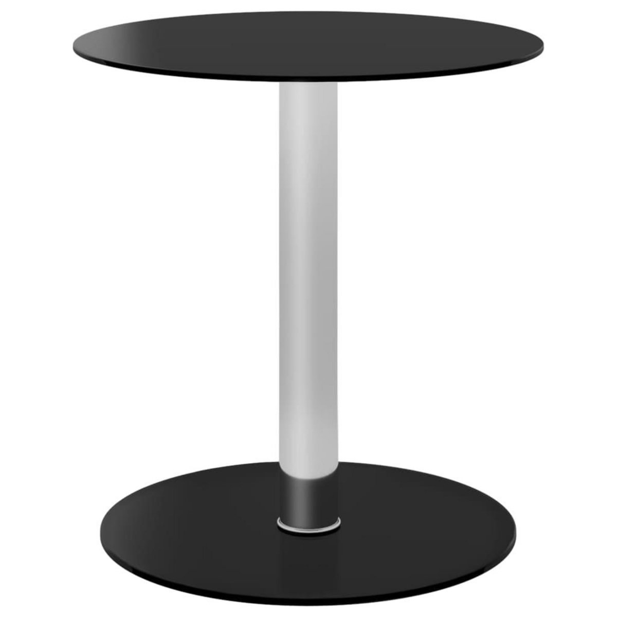VIDAXL Table basse Noir 40 cm Verre trempe