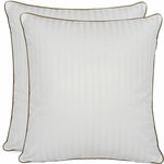 Home collection Lot de 2 oreillers en 100% coton et plume de canard blanc. Coloris disponibles : Blanc