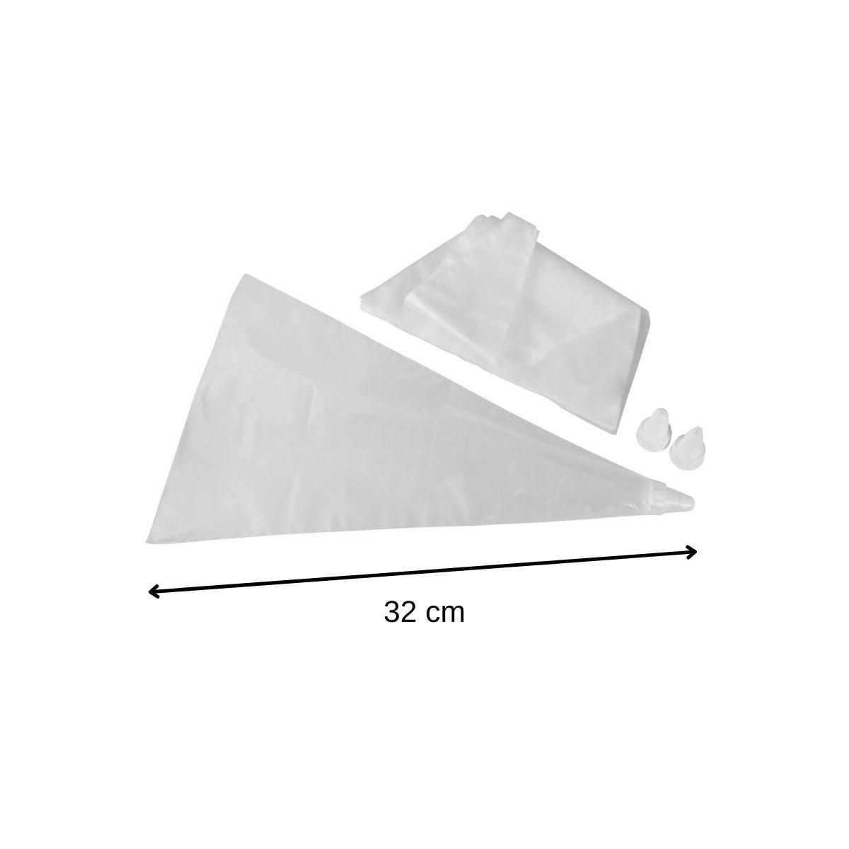 ZENKER Lot de 20 poches à douilles 6 douilles inox et 3 douilles plastique 32 cm Zenker Smart Pastry