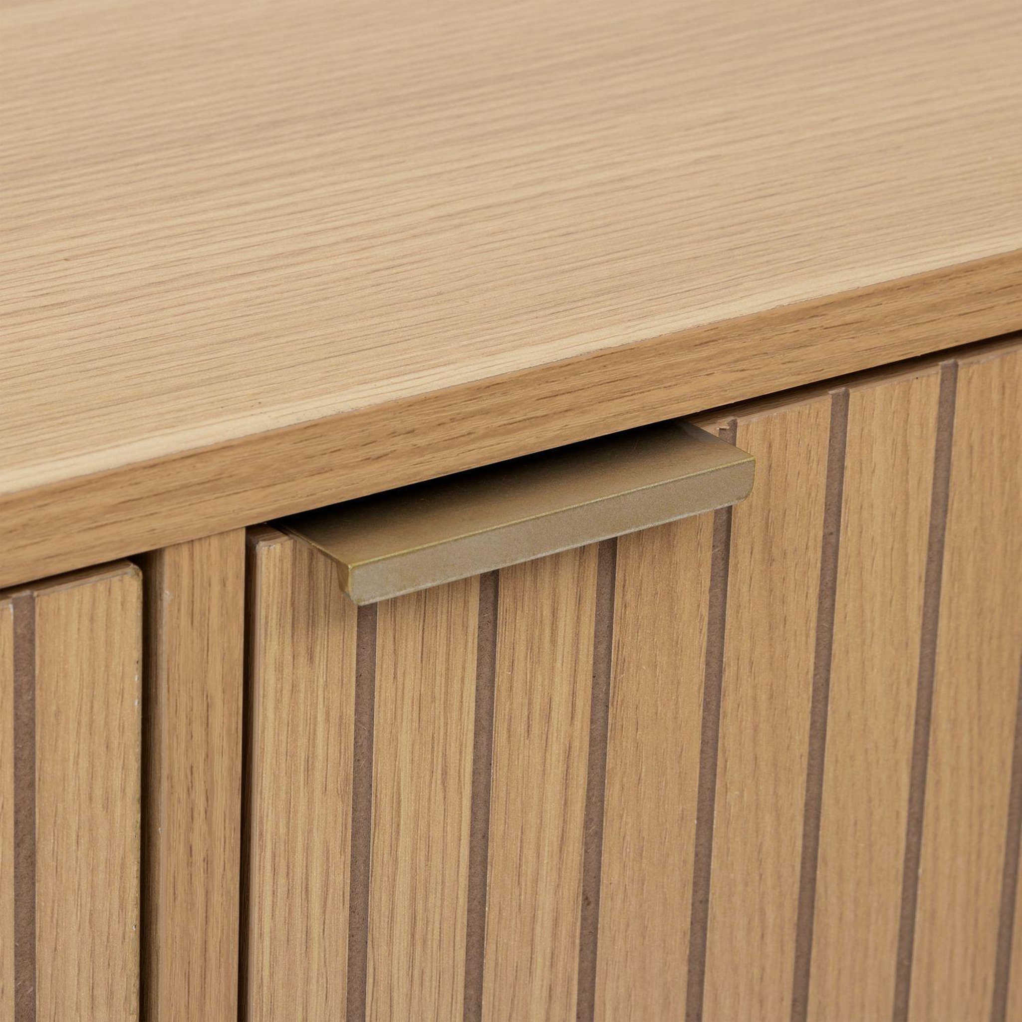 Voir la diapositive 5 : FIVE Buffet bas 3 portes en bois tasso - beige