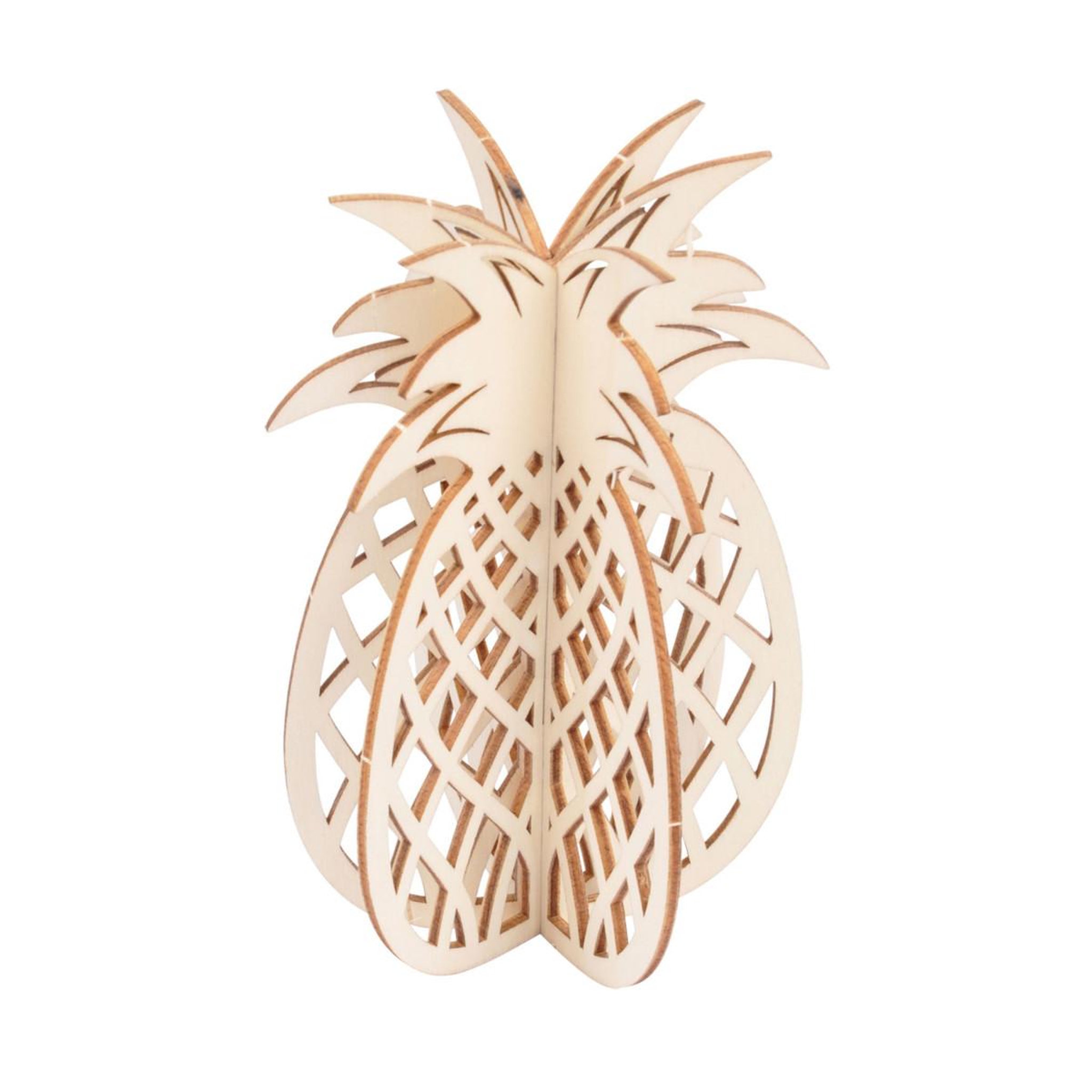 Voir la diapositive 3 : HOMEA Puzzle 3D à Personnaliser  Ananas  29cm Naturel