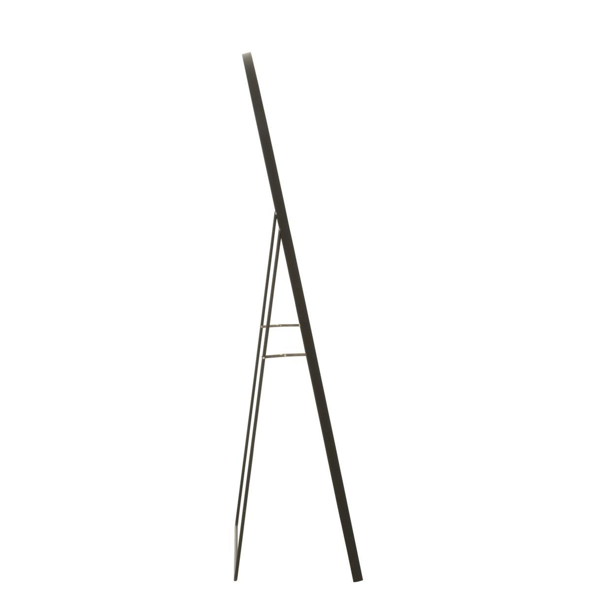 Voir la diapositive 2 : J-LINE Miroir sur Pied Arrondi  Lazaro  150cm Noir