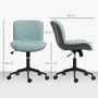 Voir la diapositive 2 : HOMCOM Chaise de bureau tissu grand confort réglable fonction à bascule vert