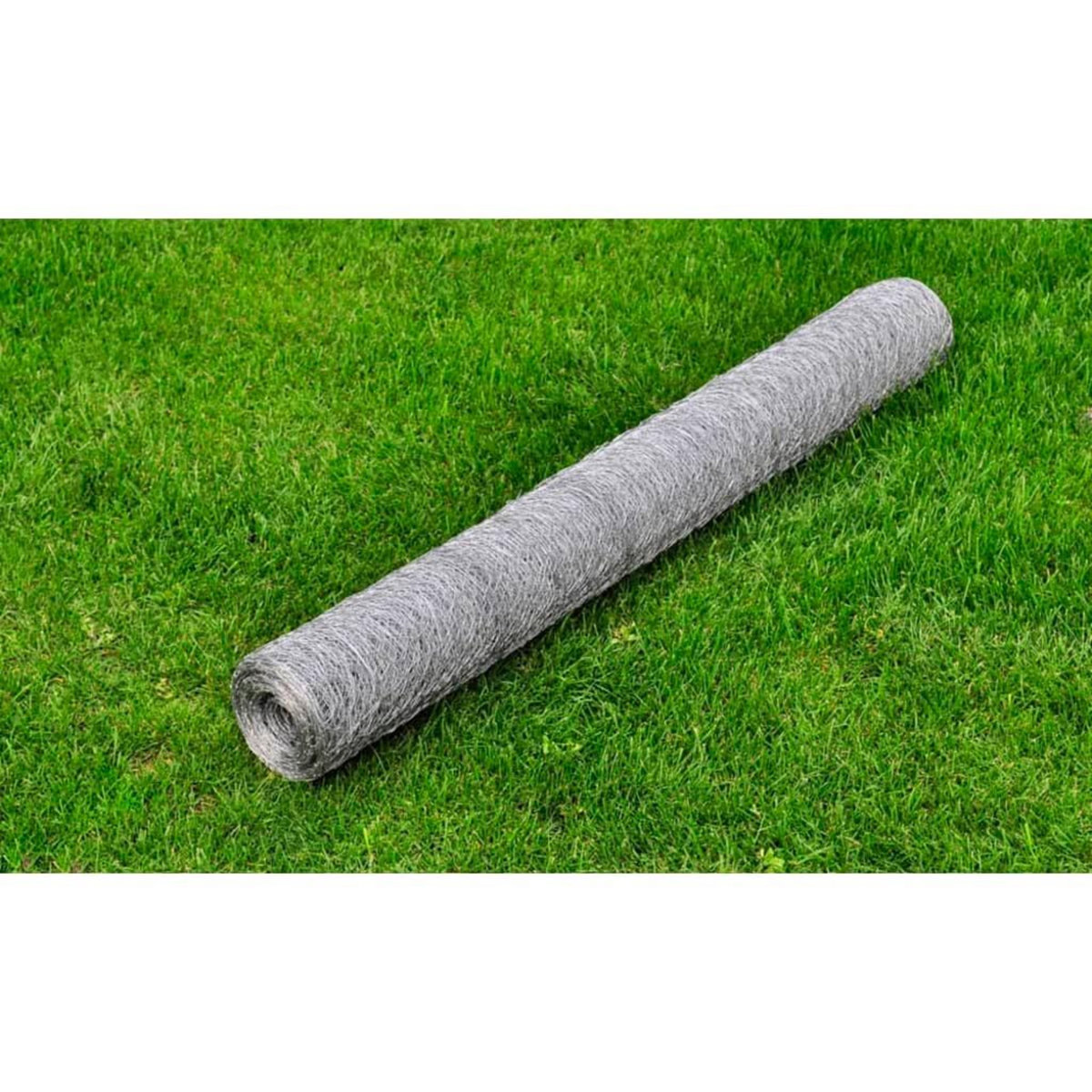 VIDAXL Grillage pour voliere Acier galvanise 25 x 0,5 m Argente