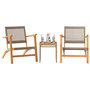 Voir la diapositive 3 : VIDAXL Ensemble de bistro 3 pcs beige resine tressee et bois d'acacia