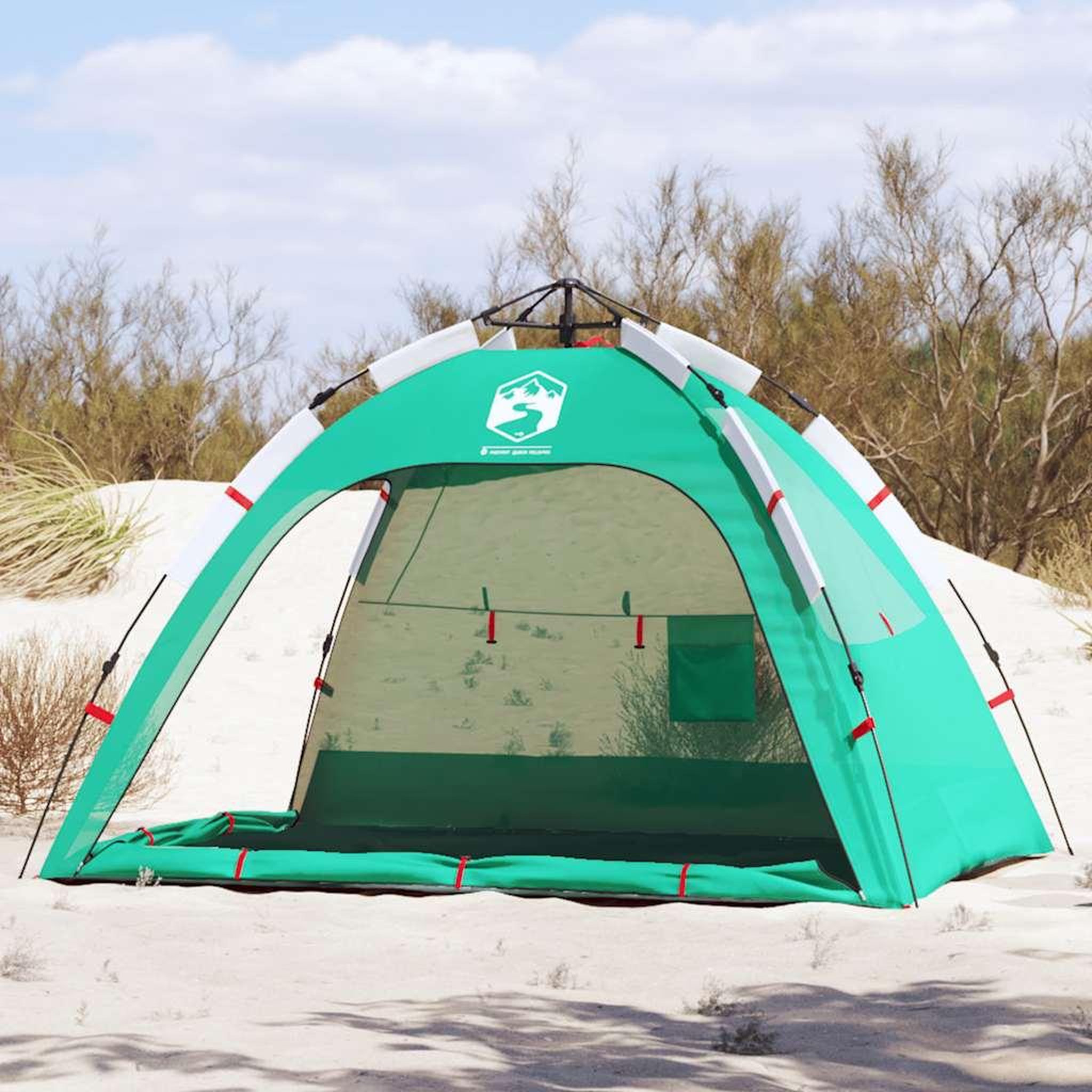 Voir la diapositive 1 : VIDAXL Tente de plage 2 personnes liberation rapide impermeable