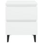 Voir la diapositive 3 : VIDAXL Table de chevet blanc 40x35x50 cm bois d'ingenierie