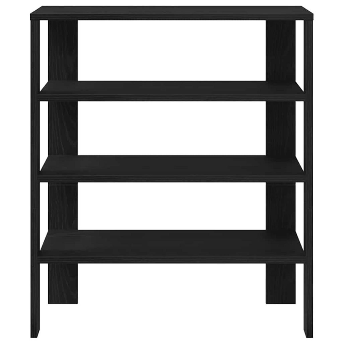 VIDAXL Etagere a chaussures noir 61x32x70 cm bois d'ingenierie