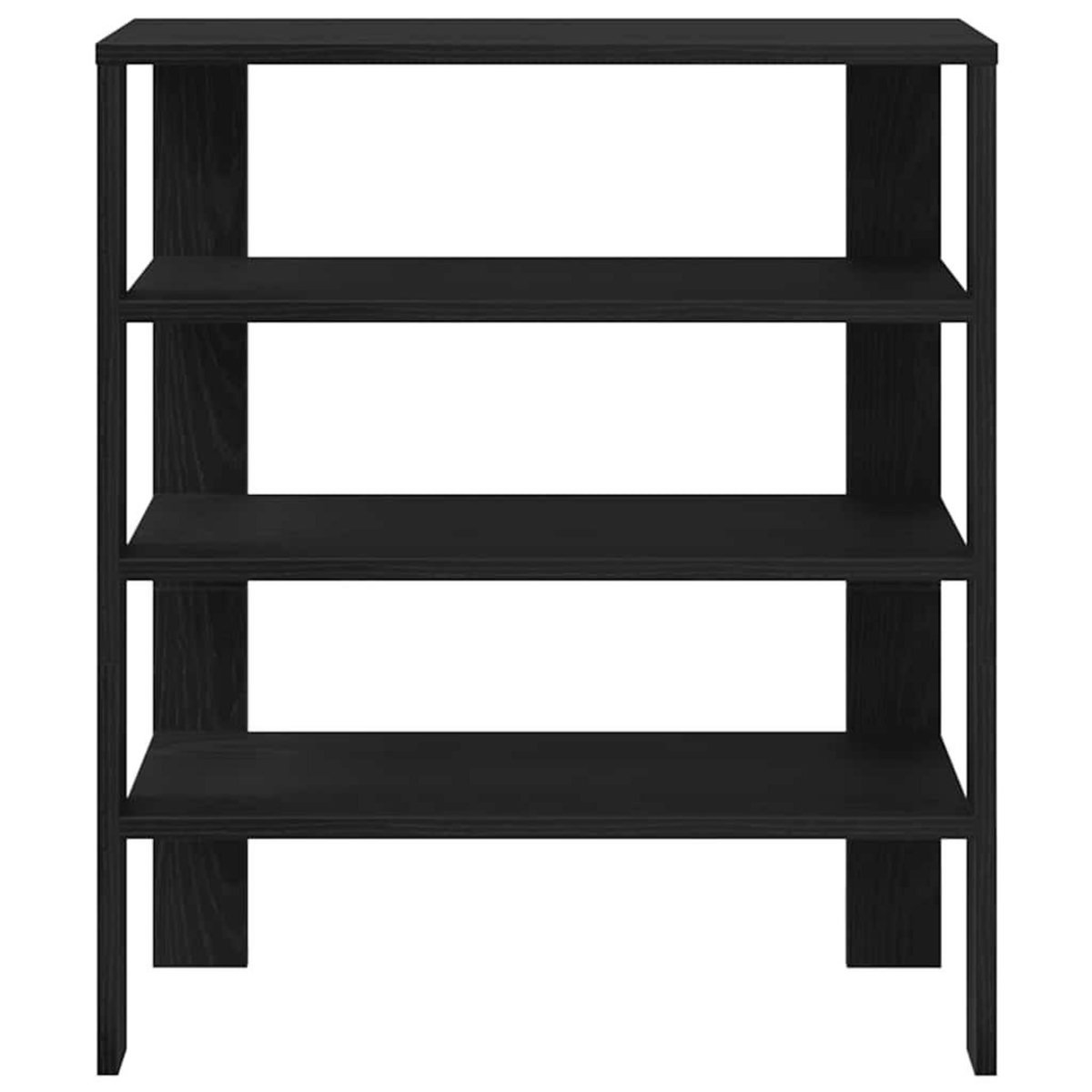 VIDAXL Etagere a chaussures noir 61x32x70 cm bois d'ingenierie