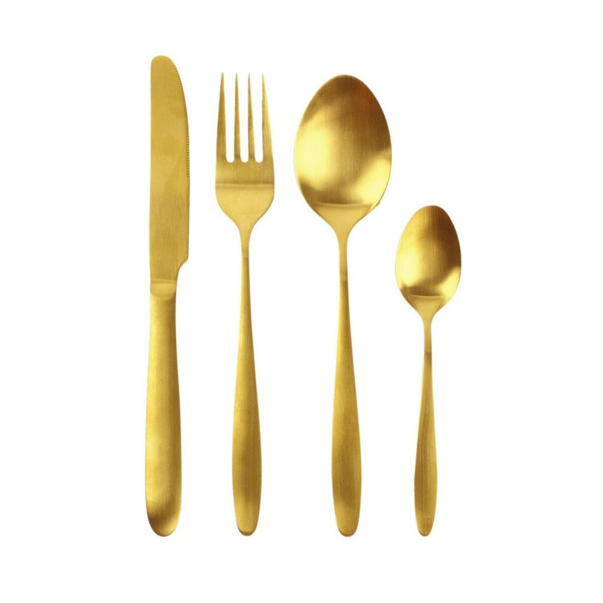 Saveur et dégustation Ménagère en inox design Gold - 16 Pièces - Doré