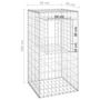 Voir la diapositive 6 : VIDAXL Poteaux a panier de gabion 2 pcs 50x50x100 cm Fer