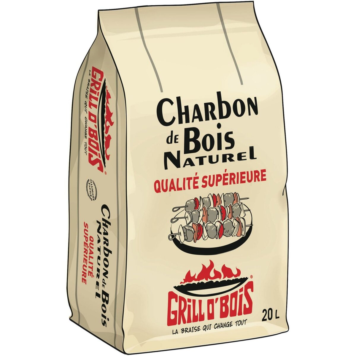 Charbon de bois - 50 litres - Grill O'Bois 