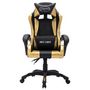 Voir la diapositive 4 : VIDAXL Fauteuil de jeux video avec LED RVB Dore et noir Similicuir