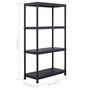 Voir la diapositive 6 : VIDAXL Etagere de rangement Noir 100 kg 60x30x138 cm Plastique