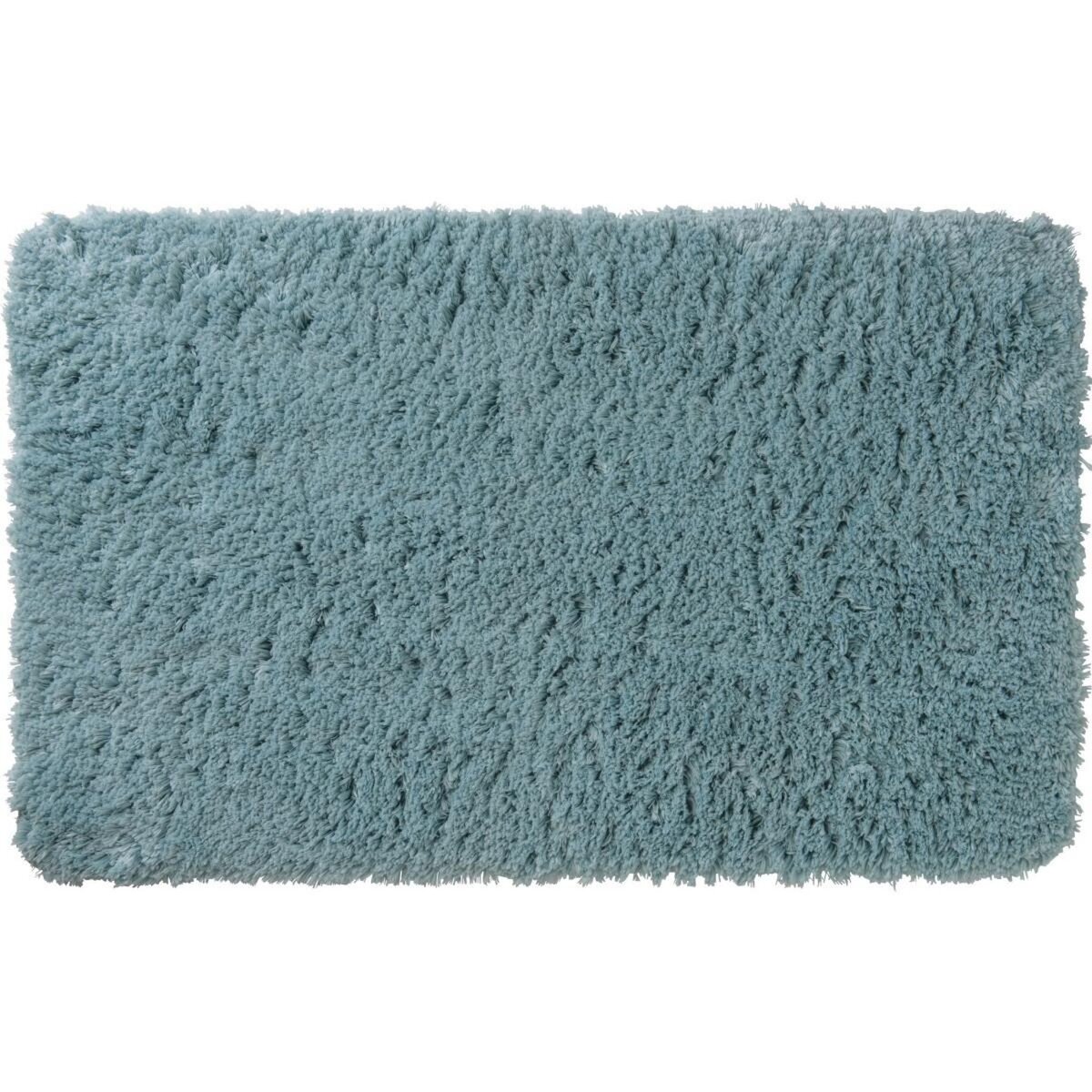 GUY LEVASSEUR Tapis de bain en polyester uni bleu 50x80cm