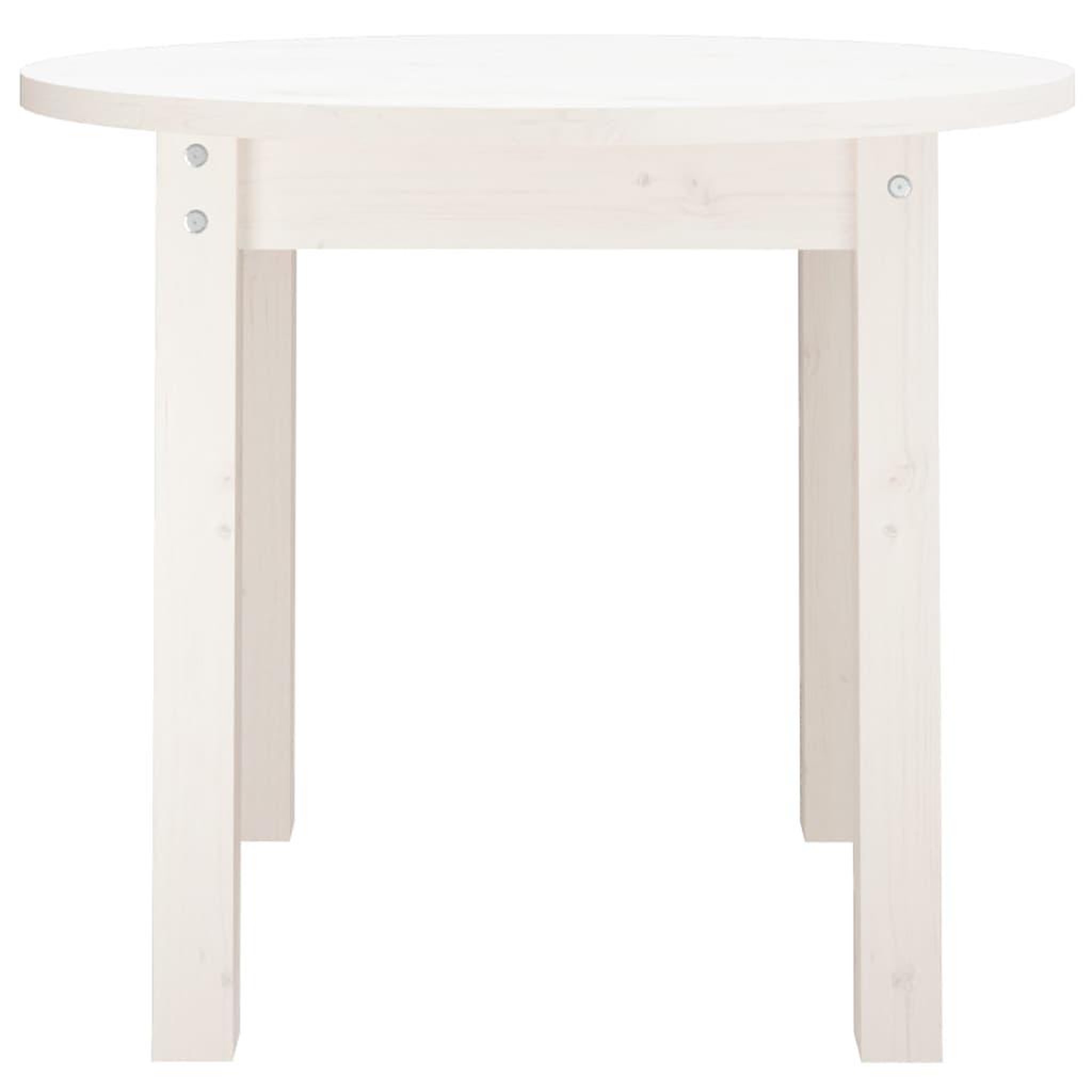 Voir la diapositive 5 : VIDAXL Table basse Blanc Ø 55x45 cm Bois massif de pin