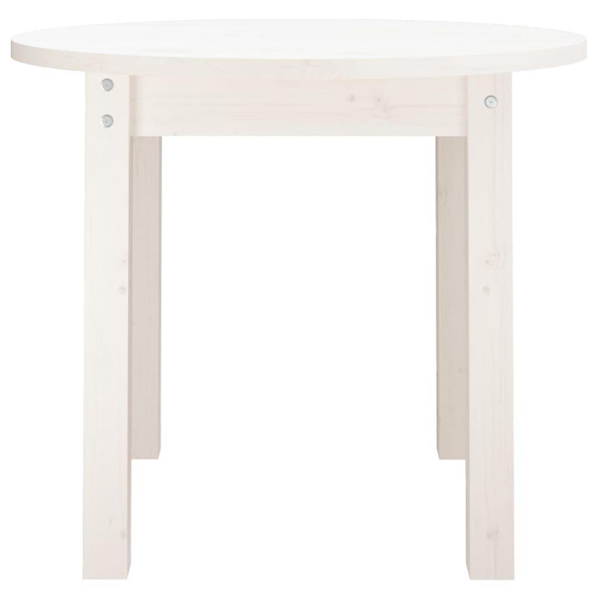VIDAXL Table basse Blanc Ø 55x45 cm Bois massif de pin