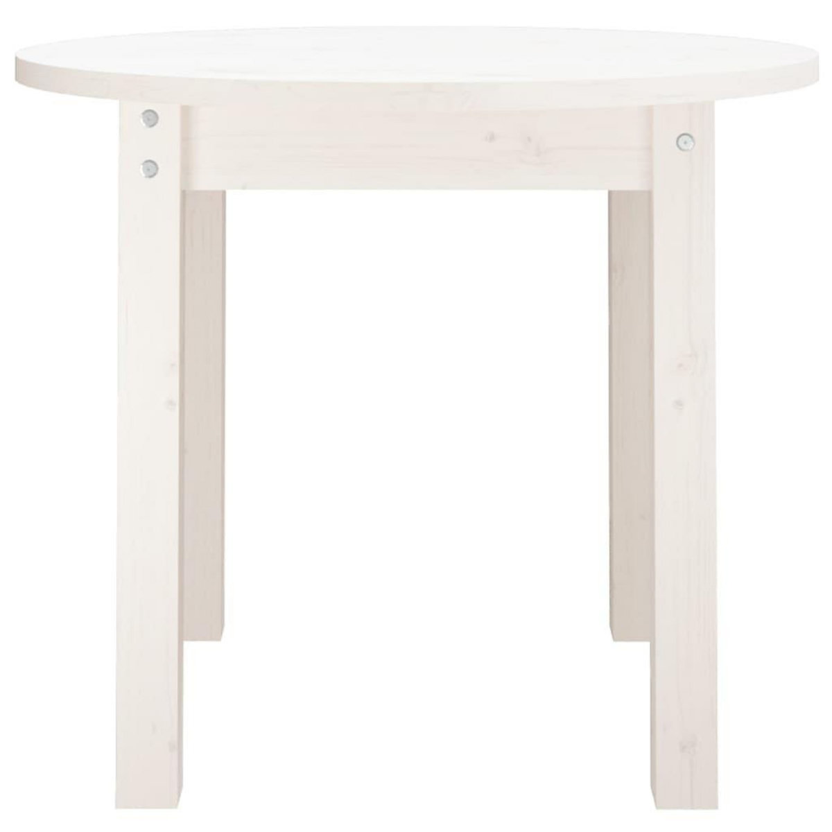 VIDAXL Table basse Blanc Ø 55x45 cm Bois massif de pin