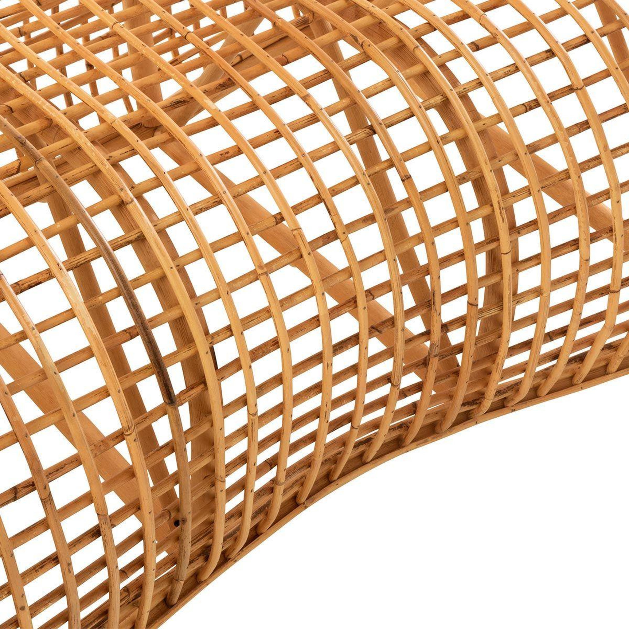 Voir la diapositive 6 : J-LINE Banc design en rotin  roni  200cm naturel