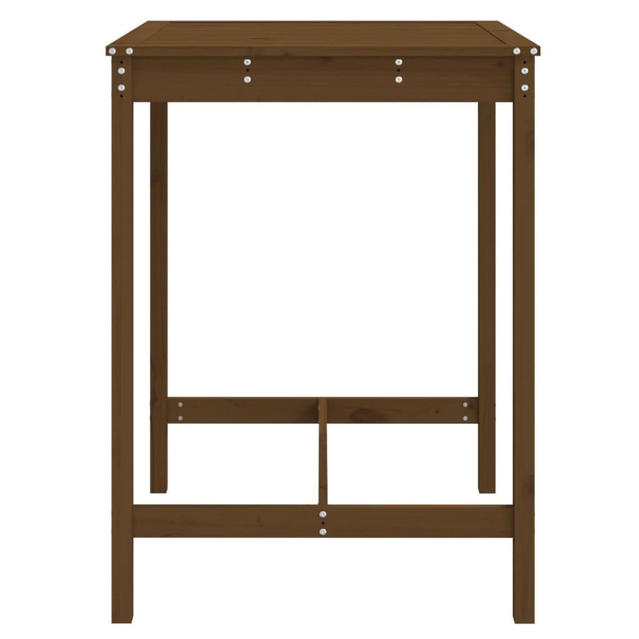 Voir la diapositive 5 : VIDAXL Table de jardin marron miel 82,5x82,5x110 cm bois massif de pin
