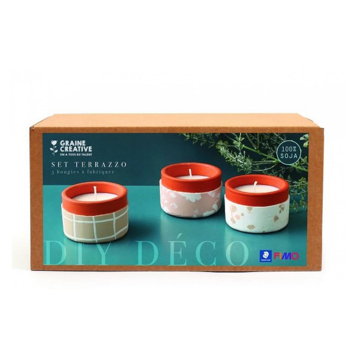 Fimo Set  3 bougies à fabriquer