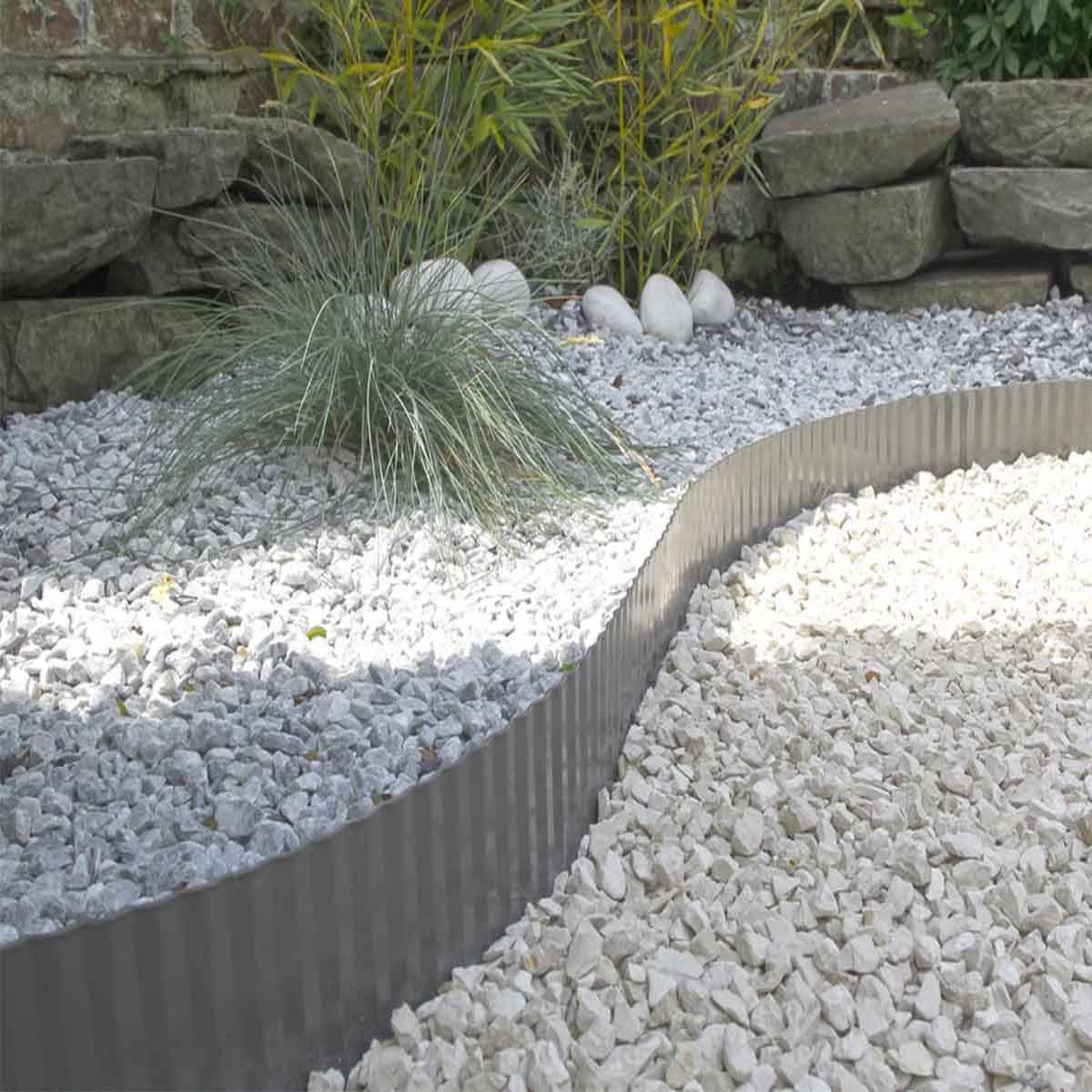 Voir la diapositive 2 : Nortene Bordure acier STEELY BORDURA - Gris - 0,14 x 6 m