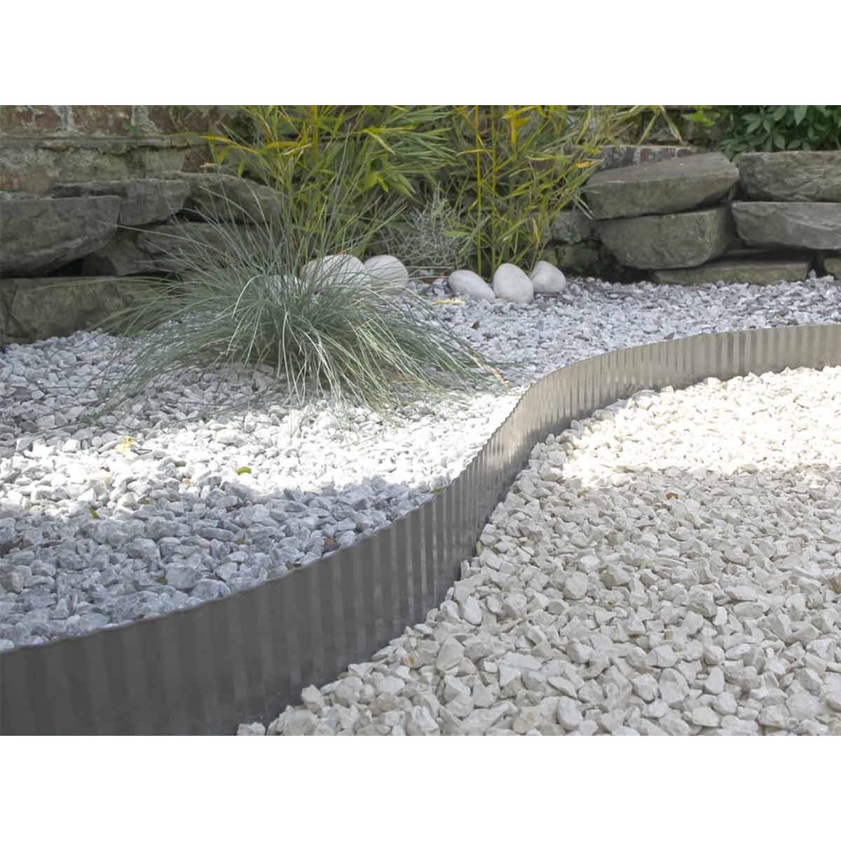 Nortene Bordure acier STEELY BORDURA - Gris - 0,14 x 6 m