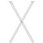 Voir la diapositive 5 : VIDAXL Pieds de table a manger forme de X 2 pcs blanc 57x(72-73) cm