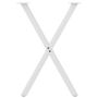 Voir la diapositive 5 : VIDAXL Pieds de table a manger forme de X 2 pcs blanc 57x(72-73) cm